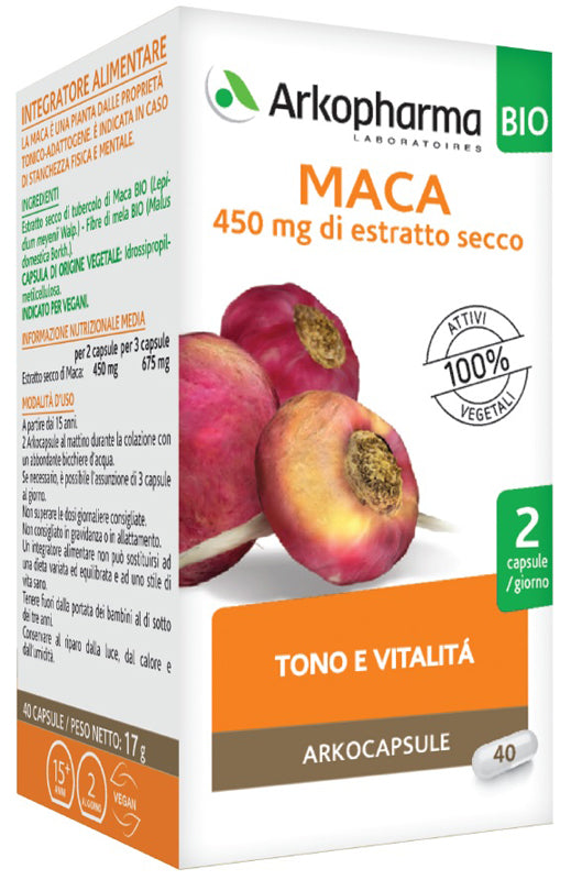 Arko organic maca capsules 40 capsules