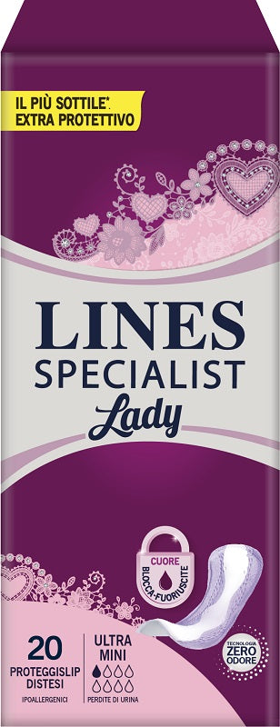 Incontinence pads lines specialist lady ultramini 20 pieces