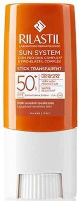 Rilastil sun system photo protection terapy spf 50+ stick trasparente 8,5 ml