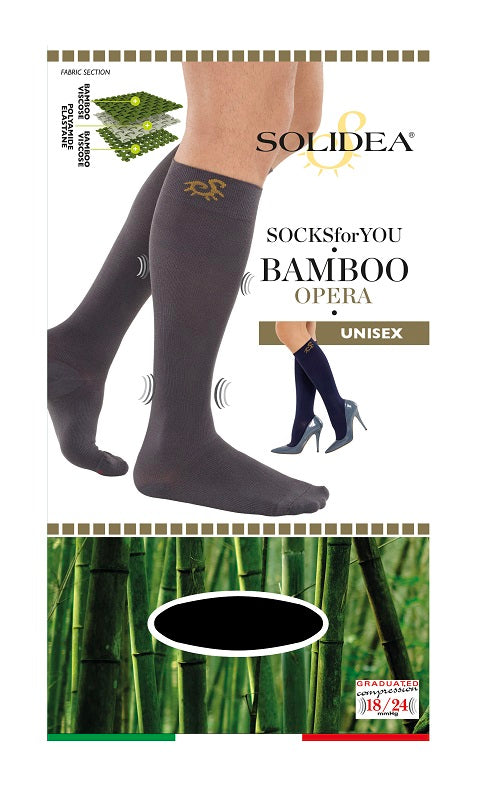 Socks for you bamboo opera black knee-high xxl