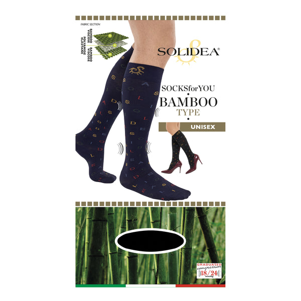 Socks for you bamboo type gray knee-highs l