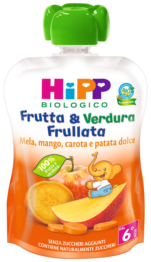 Hipp organic fruit &amp; vegetables apple mango carrot sweet potato 90 g