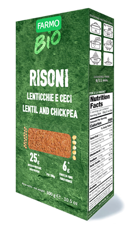 Farmo bio risoni lenticchie e ceci 300 g