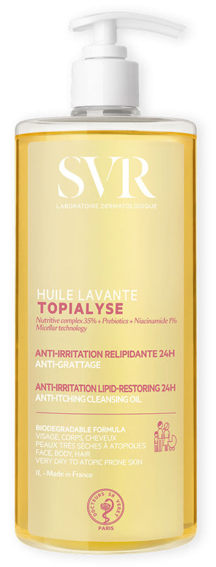 SVR - Topialyse - Huile Lavante Detergente Relipidante Anti-Prurito 1 litro