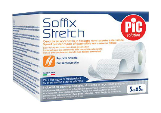 Pic soffix stretch non-woven roll plaster, extensible 5x500 cm, 1 piece