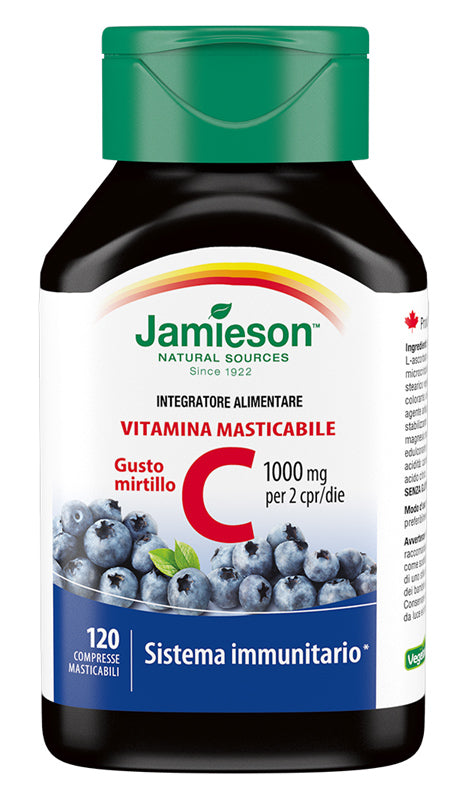 Jamieson Vitamin C 1000 Blueberry 120 Chewable Tablets