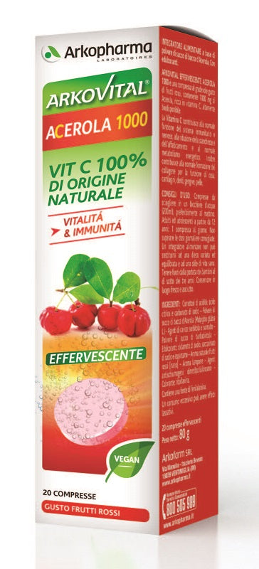 Arkovital acerola 1000 effervescent 20 tablets