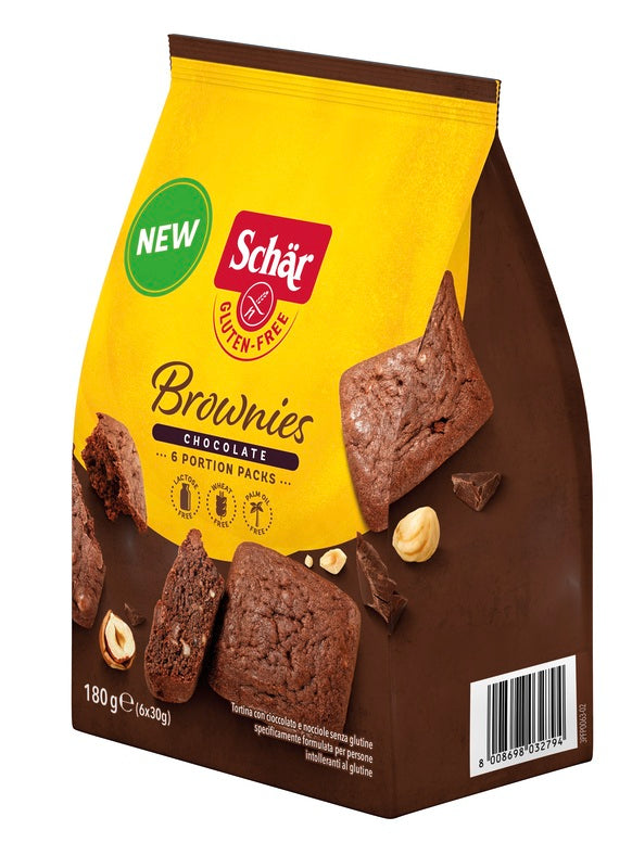 Schar brownies chocolate tortina con cioccolato e nocciole 6 monoporzioni da 30 g