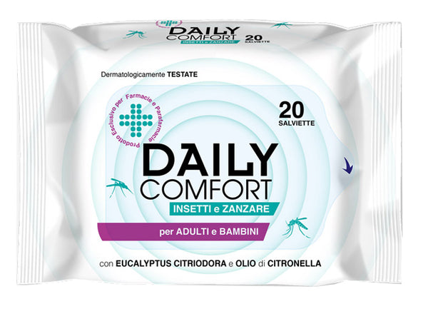 Daily comfort mosquito repellent wipes 20 pieces