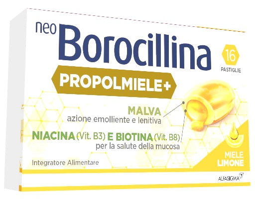 Neoborocillina propolmiele+ miel/limón 16 comprimidos