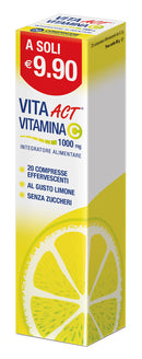Vita act vitamina c 1000mg 20 compresse effervescenti limone