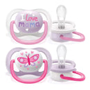 Avent ultra air succhietto mam/butterfly femmina 0-6 mesi 2 pezzi