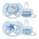 Avent ultra soft succhietto whale/star maschio 6-18 mesi old scf222/22 2 pezzi