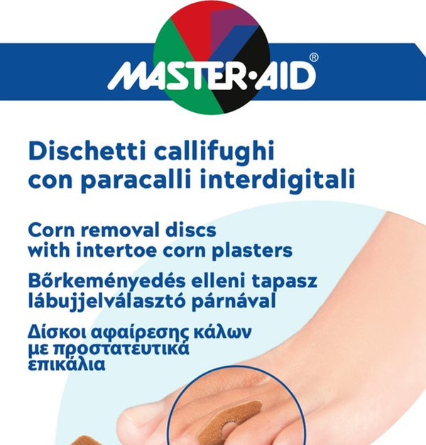 Almohadilla callífuga 6 piezas + almohadilla callos 6 piezas interdigitales master-aid footcare b5