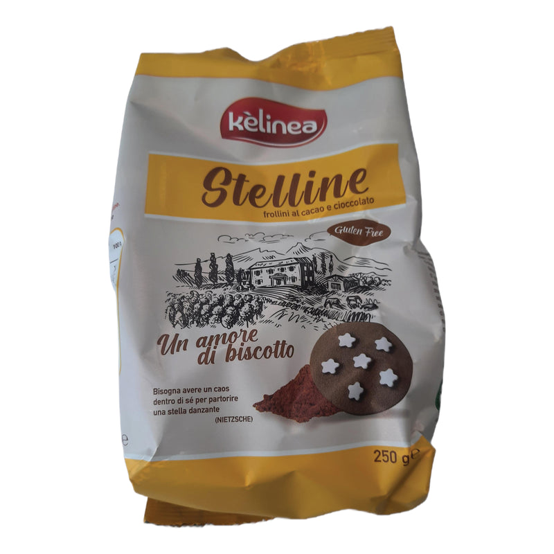 Estrellas de galleta Kelinea con cacao y chocolate 250 g