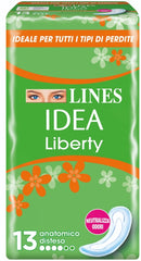 Lines Idea liberty assorbenti anatomici senza ali - 13 pezzi