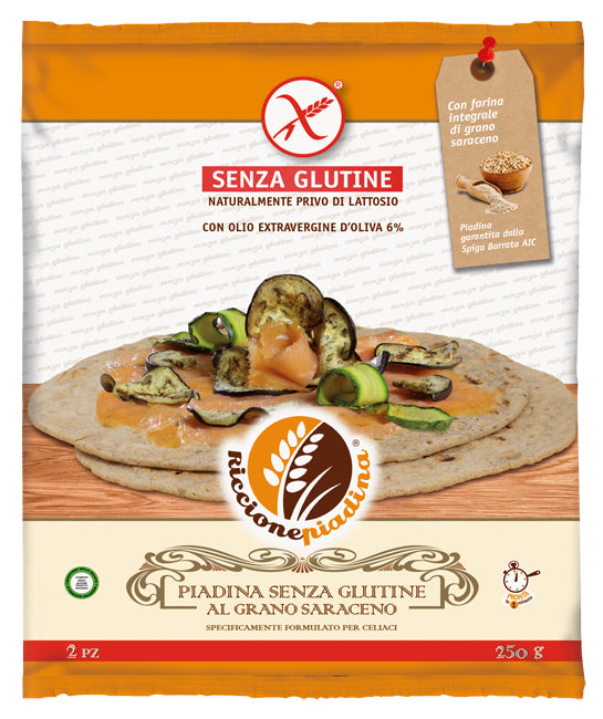 Riccione piadina gluten free buckwheat 2 x 125 g out of fridge