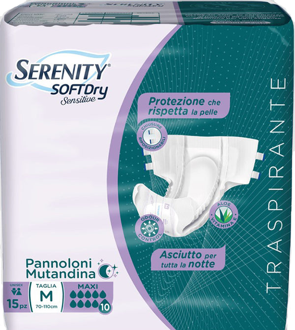 Pannolone mutandina serenity sd sensitive maxi m 15 pezzi