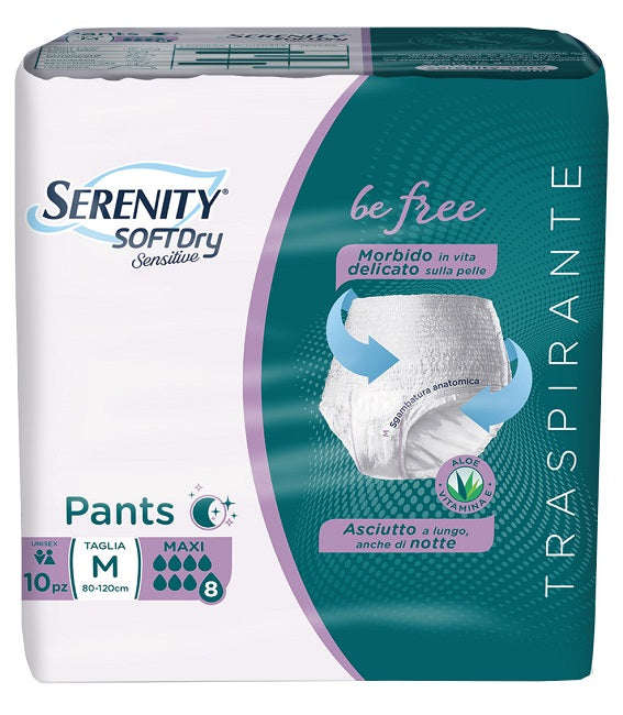 Serenity pants sd sensitive be free maxi m 10 pezzi