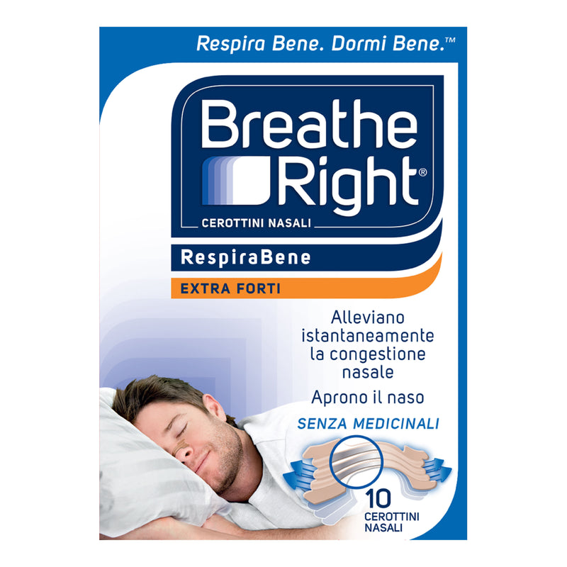 Cerotti nasali breathe right extra forte 10 pezzi