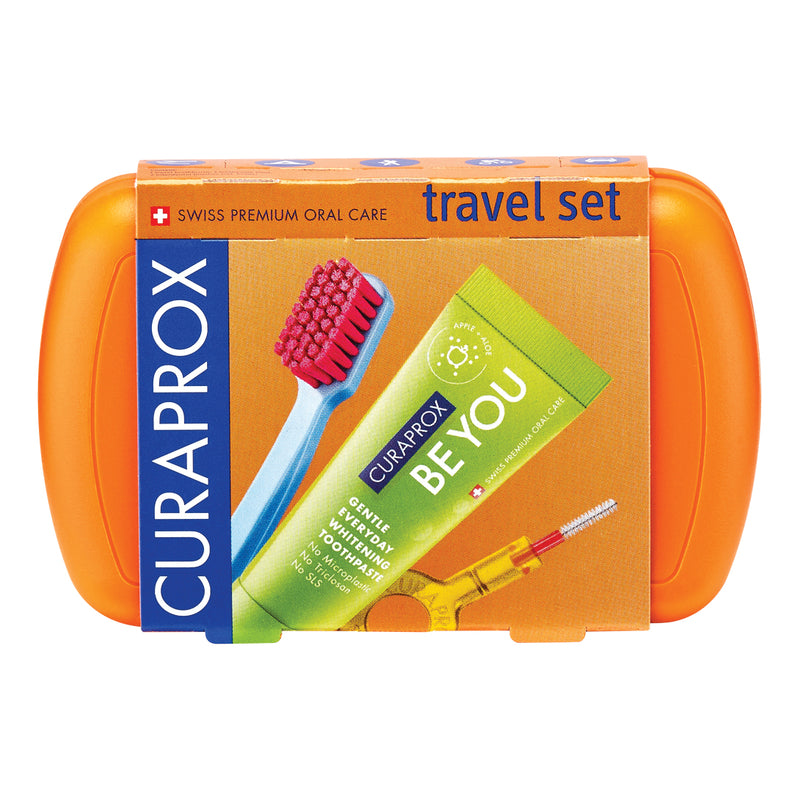 Set de viaje curaprox naranja