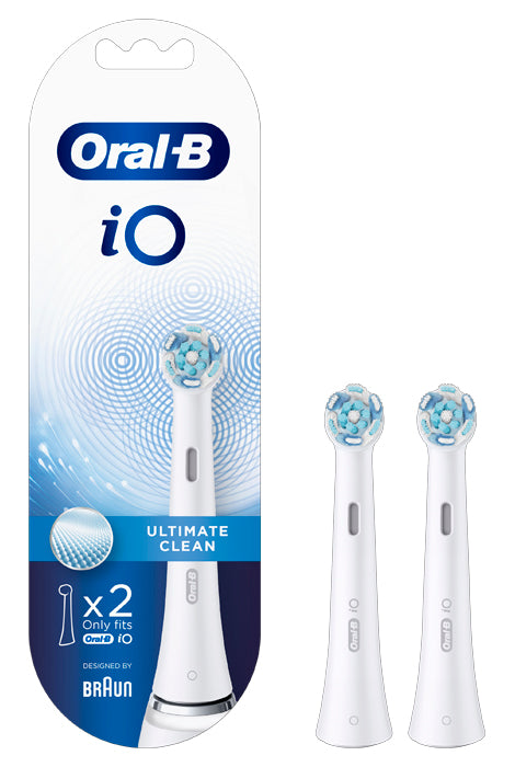 Oralb power recarga io ultimate clean white 2 piezas