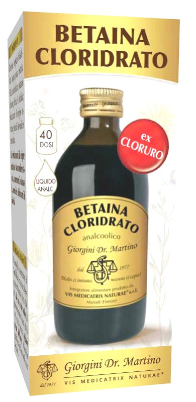 Clorhidrato de betaína líquido sin alcohol 200 ml