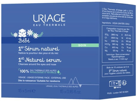 Uriage bebe serum fisiologico 15 viales de 5 ml