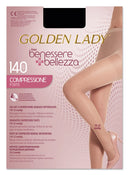 GOLDEN LADY - Benessere+Bellezza - Collant a compressione graduata 140 den 18-22 mmhg nero, taglia 3-M