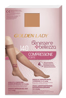 GOLDEN LADY - Benessere+Bellezza - Gambaletto a compressione graduata 140 den 18-22 mmhg playa, taglia XL