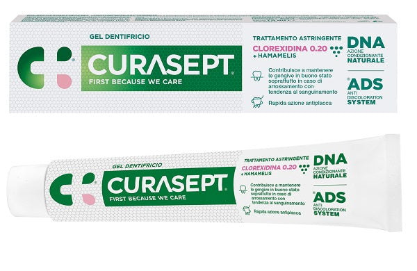 Curasept gel toothpaste ads dna astringent treatment 75 ml