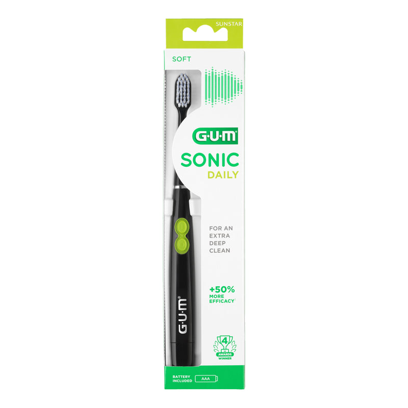 Gum sonic daily spazzolino batteria adulti black