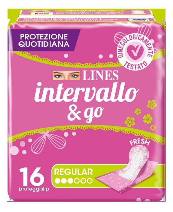 Proteggislip lines intervallo fresh&go ripiegati 16 pezzi