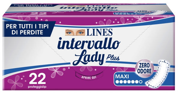 Interval protegeslips lady plus maxi 22 piezas