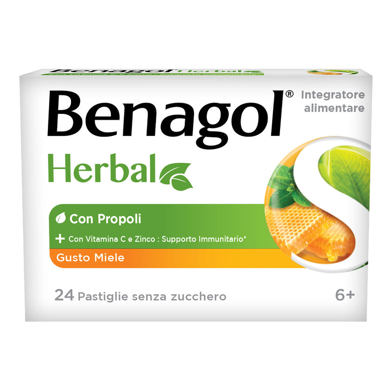 Benagol herbal miele 24 pastiglie