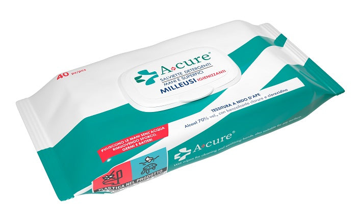 A+cure Sanitizing Pop-up Wipes 40 Pieces