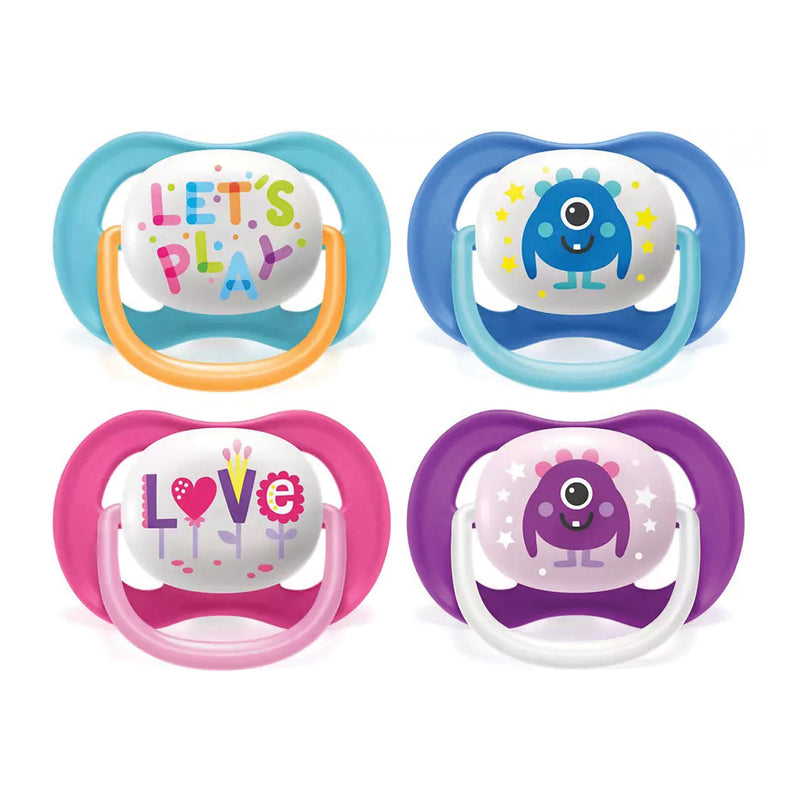 Avent pacifier ultra air collection 6-18 months mixed collection text 2 pieces