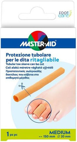 Master-aid cuidado de los pies protección tubular cortable 15 cm 20 mm mediano c7