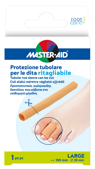 Master-aid protección tubular para el cuidado de los pies cortable 15 cm 25 mm grande c8