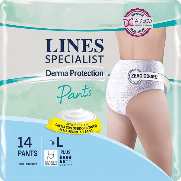 Incontinence diaper lines specialist derma pants plus l 14 pieces