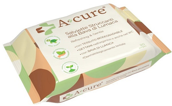 A+cure snail slime make-up remover pocket maxi 20 wipes