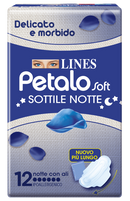Lines petalo soft sottile notte con ali ipoallergenico 12 pezzi