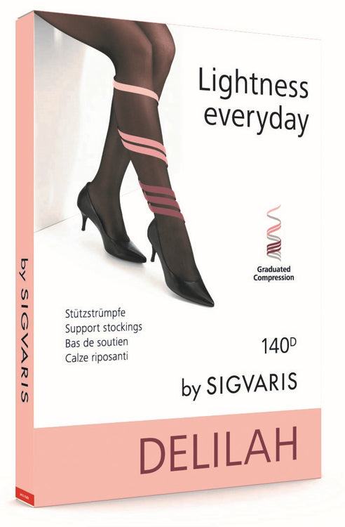 Sigvaris delilah 140 denier flat tights black 2