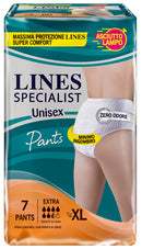 Pannolone mutandina lines specialist unisex extra xl 7 pezzi