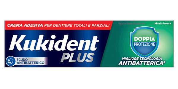 Kukident plus crema adhesiva para prótesis dentales doble protección 40 g