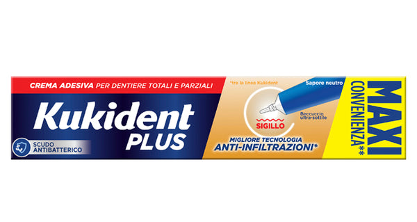 Kukident plus crema adhesiva para dentaduras postizas selladora antiinfiltración 57 g