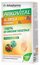 Arkovital acerola 1000+d3 vitamina c&d3 20 compresse effervescenti
