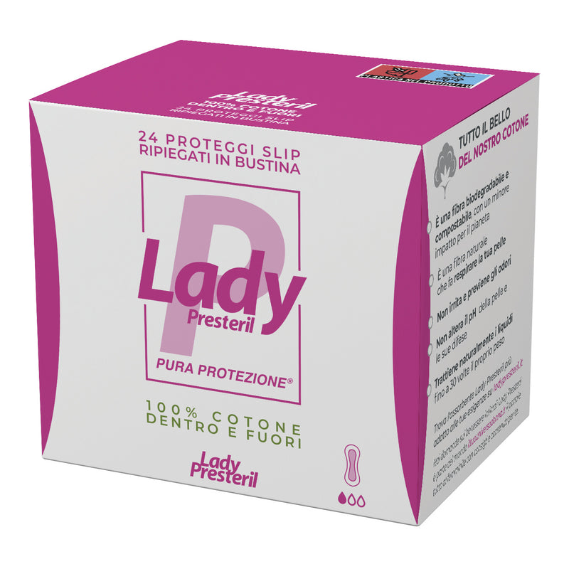 Lady presteril proteggi slip stesi biodegradabili 24 pezzi