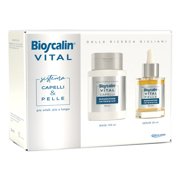 Bioscalin vital hair &amp; skin system hair mask + regenerating face serum 30 ml + mask 100 ml