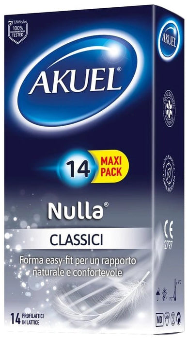 Profilattico akuel nulla classico 14 pezzi